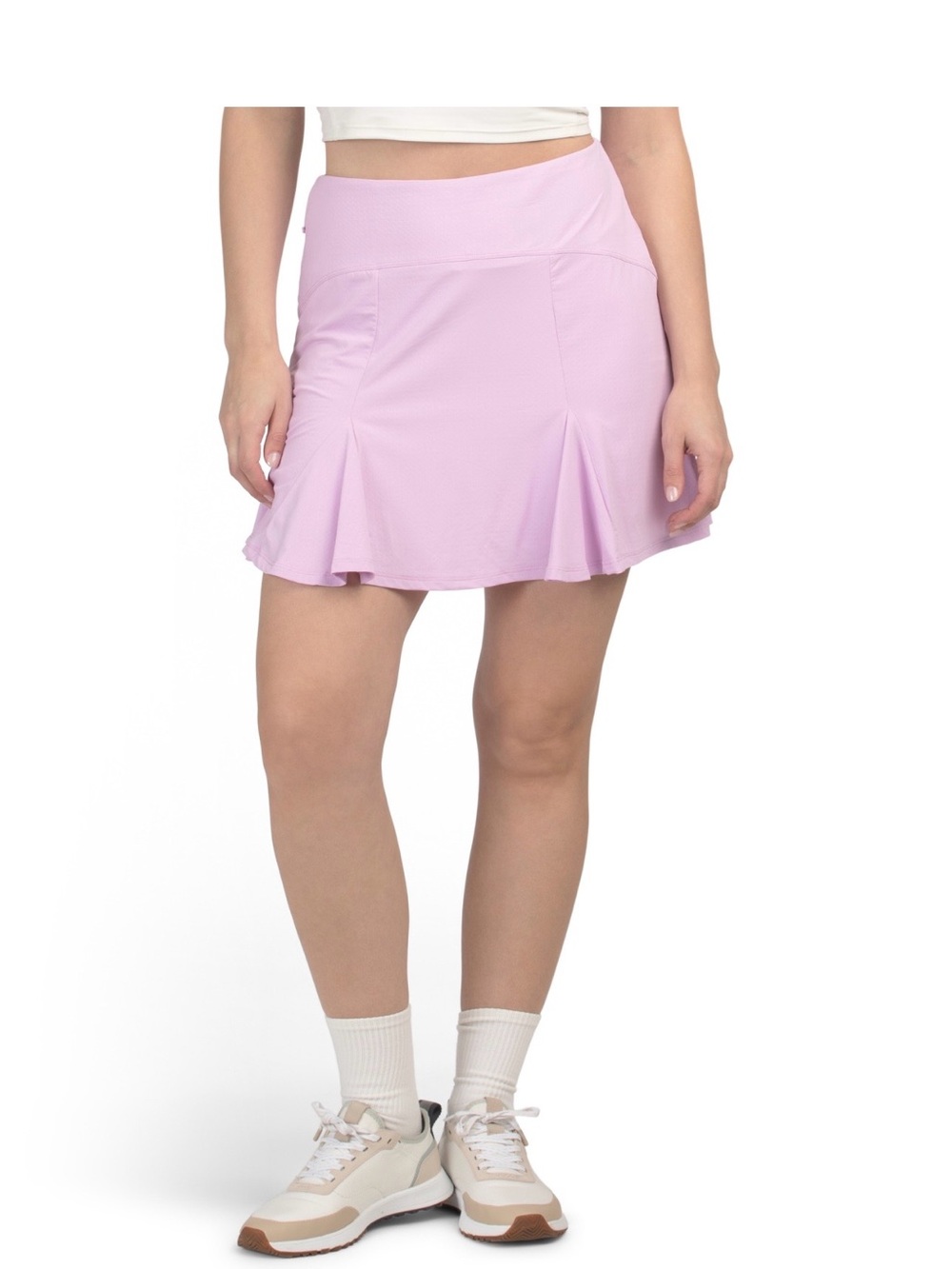 Women’s G Lifestyle UPF 50 Flare Godet Tennis Skort, Lavender, XL, NWT